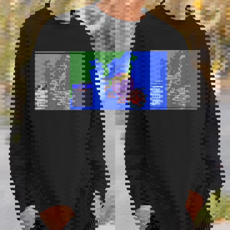 台風情報デザイン スウェットシャツ 彼への贈り物