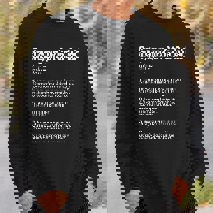 史上最高のシンガプーラ猫お父さん定義面白い猫好き スウェットシャツ 彼への贈り物