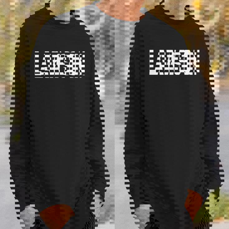 名 ローソン テキスト アパレル クラウン ホワイト テキスト スウェットシャツ 彼への贈り物