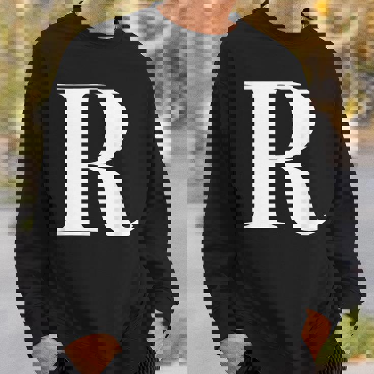 名前入り アルファベット イニシャル文字 R ギフト スウェットシャツ 彼への贈り物