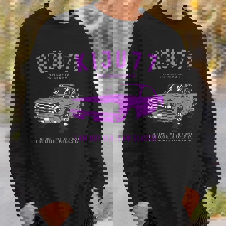 喜寿祝い 車好き 父 男性 おしゃれ クラシックカー 77歳 I'm Not Old I'm Classic スウェットシャツ 彼への贈り物