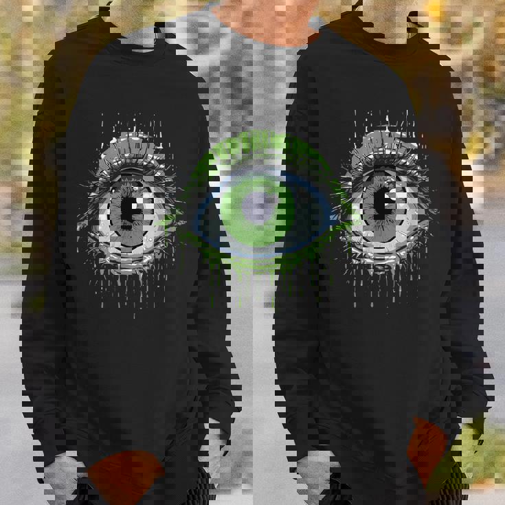 大きな緑の目玉 スウェットシャツ 彼への贈り物