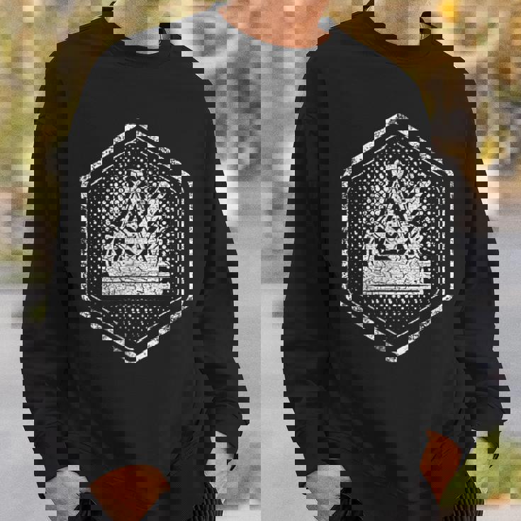 大工のギルドサイン 胸に伝統的な六角形 スウェットシャツ 彼への贈り物