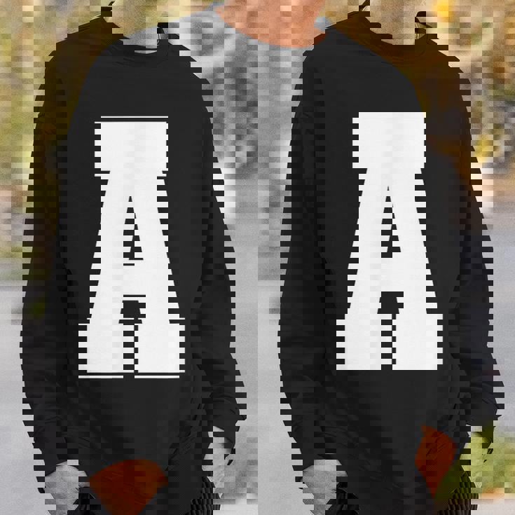 大文字 A アルファベットモノグラム イニシャル スウェットシャツ 彼への贈り物