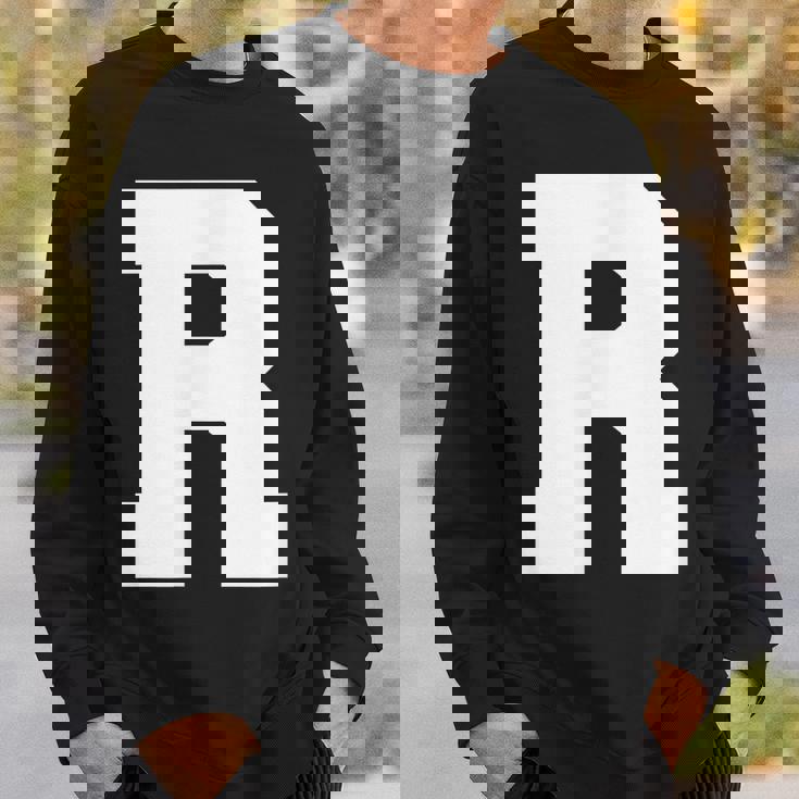 大文字 R アルファベット モノグラム イニシャル スウェットシャツ 彼への贈り物