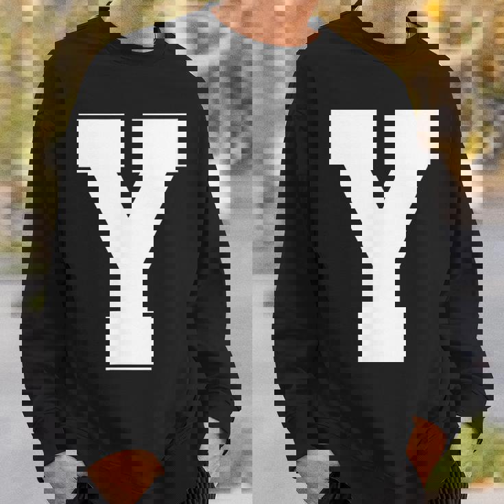 大文字 Y アルファベット モノグラム イニシャル スウェットシャツ 彼への贈り物