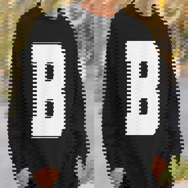 大文字b アルファベットモノグラム イニシャル スウェットシャツ 彼への贈り物