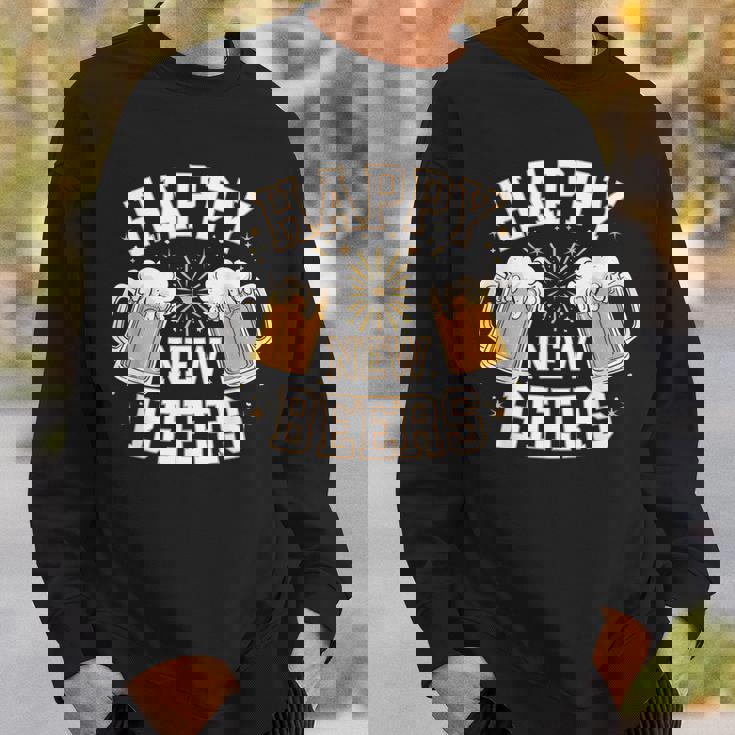 大晦日パーティー ハッピーニュービール おもしろビール愛好家ギフト スウェットシャツ 彼への贈り物