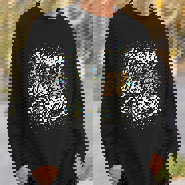 大晦日パーティー用品 2024 ハッピーニューイヤー花火 スウェットシャツ 彼への贈り物