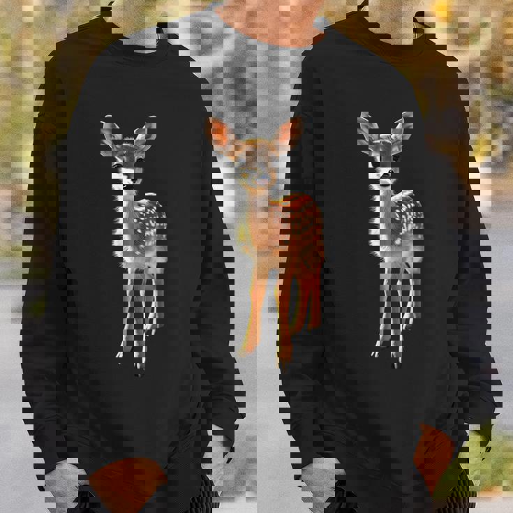 子鹿愛好家のためのロー鹿 ローバック鹿 子鹿 スイート鹿 スウェットシャツ 彼への贈り物