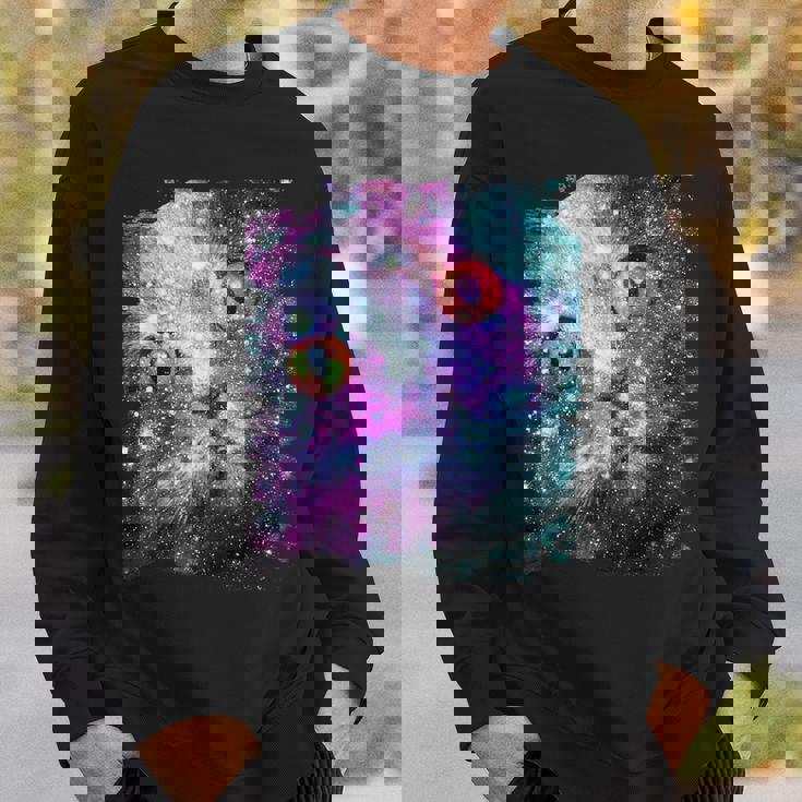 宇宙のかわいいアストロ宇宙猫 スウェットシャツ 彼への贈り物