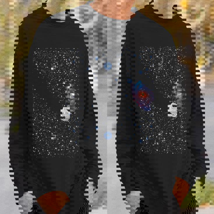 宇宙の星 面白いドレス ロボット掃除機 天の川 スウェットシャツ 彼への贈り物