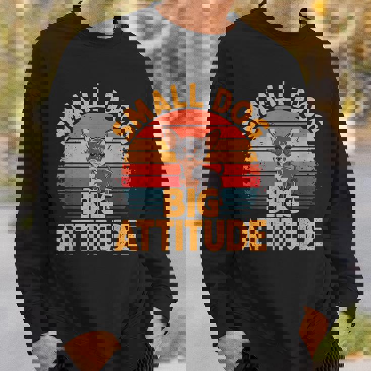 小型犬 大きな態度 レトロ 犬 品種 チワワ スウェットシャツ 彼への贈り物