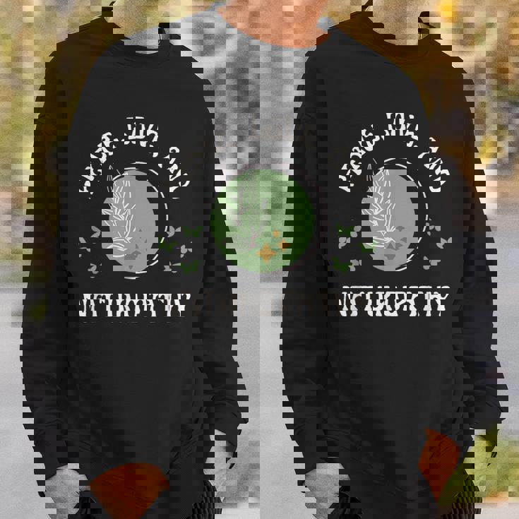 平和 愛と自然療法 ウェルネスとナチュラルヒーリング スウェットシャツ 彼への贈り物