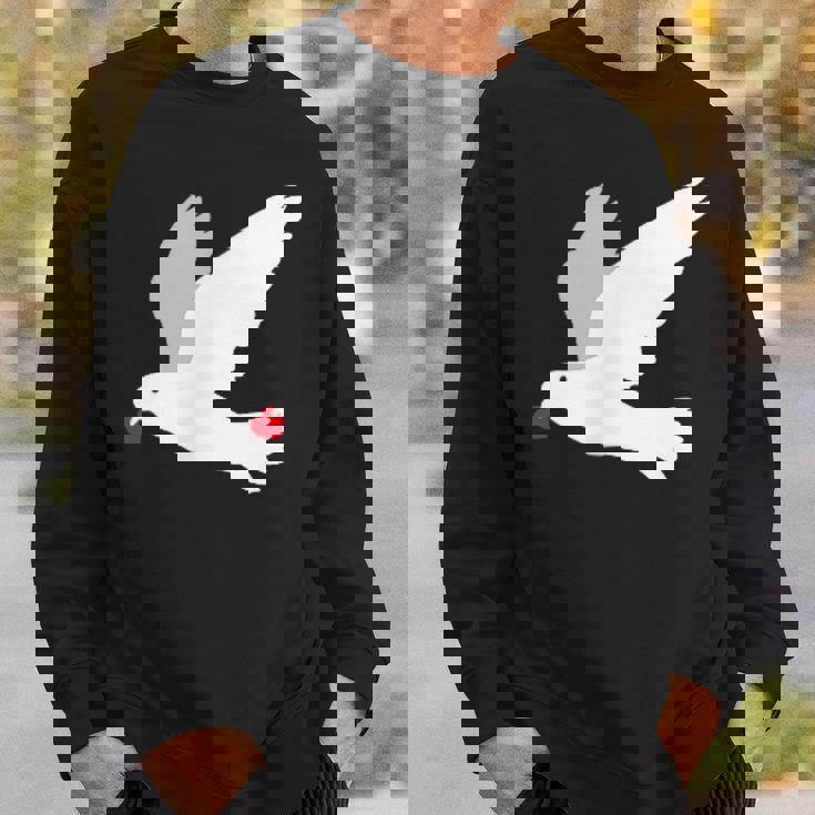 平和への愛を込めた白い鳩 スウェットシャツ 彼への贈り物