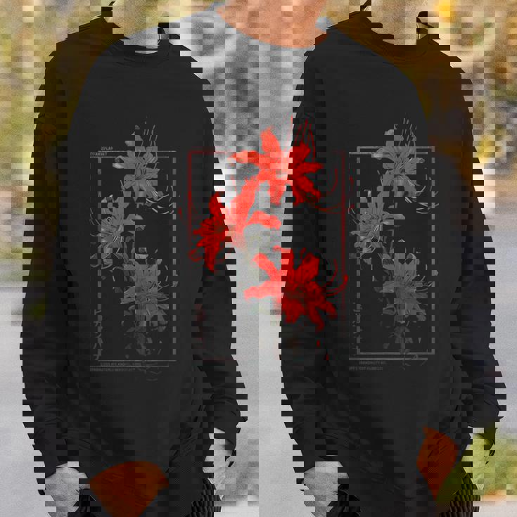 彼岸花 または 曼珠沙華 グランジ 日本の アニメ 美学 スウェットシャツ 彼への贈り物