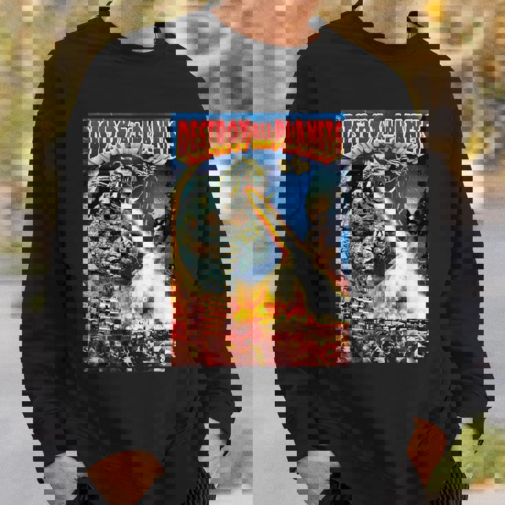 怪獣全惑星怪獣を破壊 スウェットシャツ 彼への贈り物