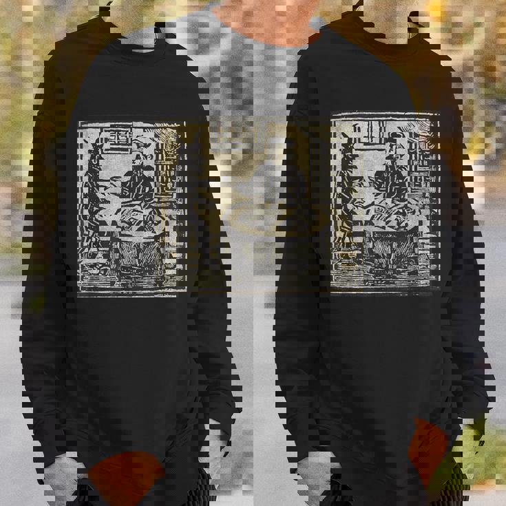 悪魔 オカルト 鬼 召喚 ゴス ホラー 美的 ウッドカット スウェットシャツ 彼への贈り物