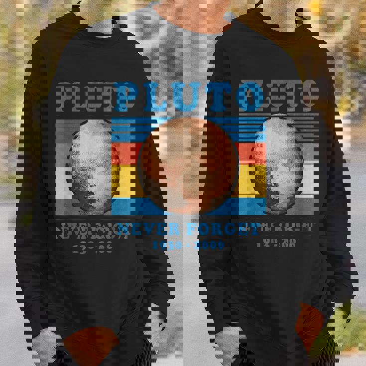 惑星冥王星を忘れてはいけないオタク天文学楽しい宇宙レトロ スウェットシャツ 彼への贈り物