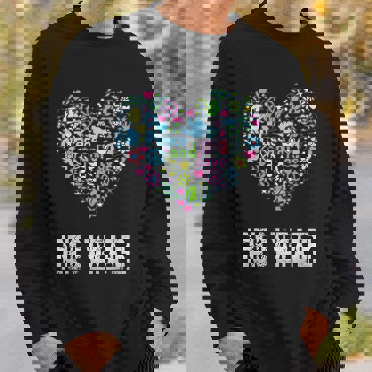 戦争なし、平和、反戦、戦争なし スウェットシャツ 彼への贈り物