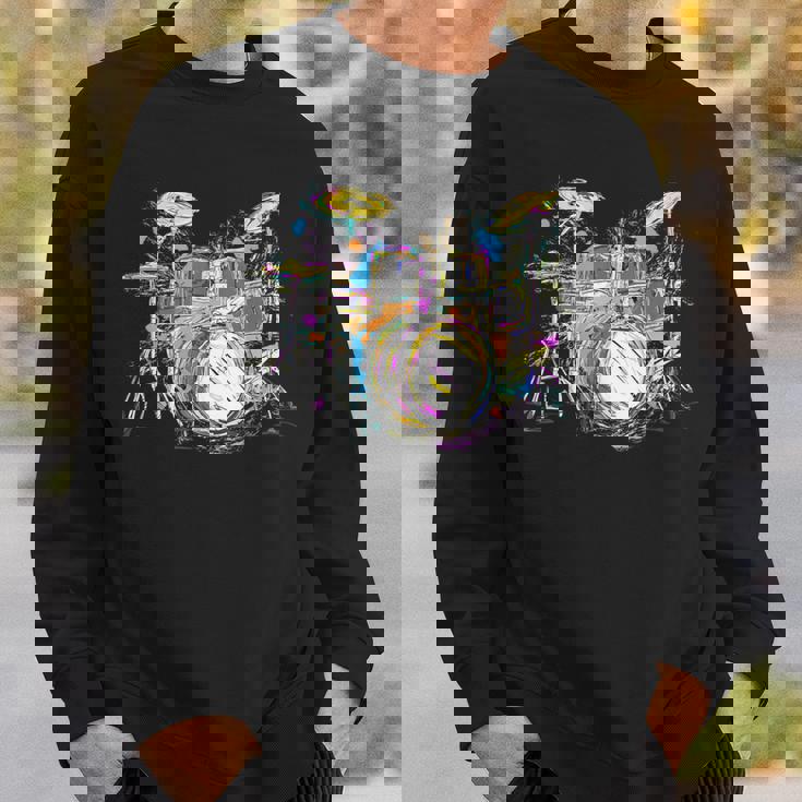 抽象アート ドラム ミュージシャン 音楽バンド 王座 ヌース スウェットシャツ 彼への贈り物