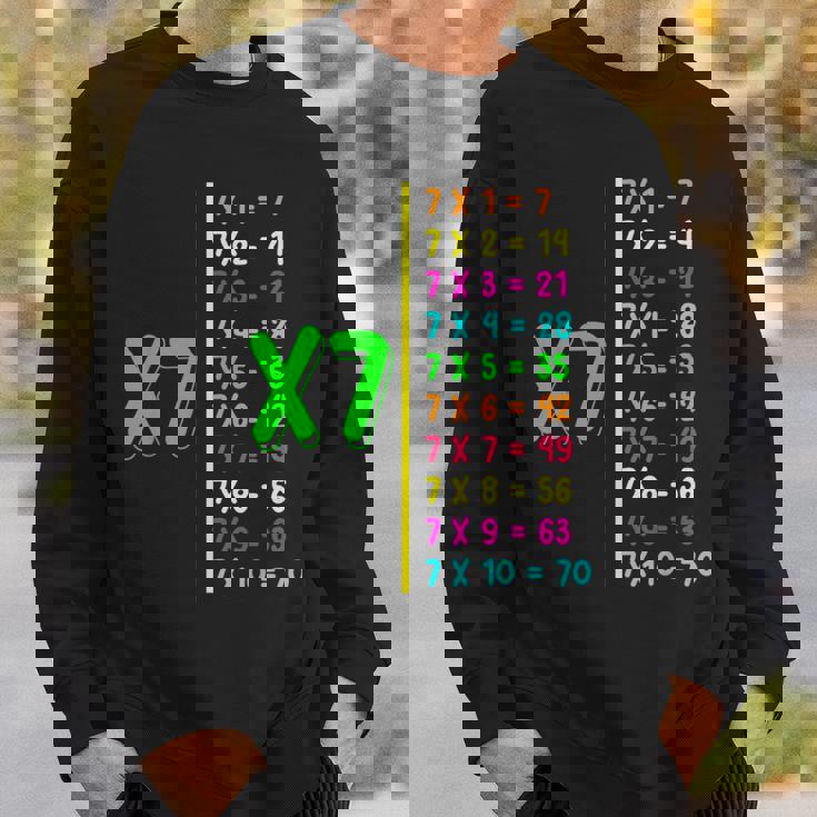 掛け算表7 小学生 算数の日 キッズ 男の子 スウェットシャツ 彼への贈り物