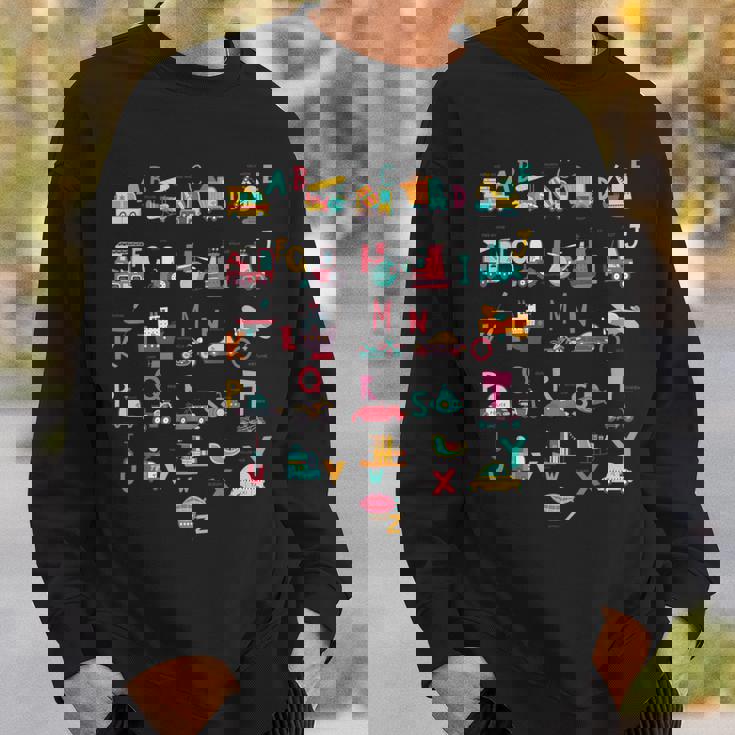 救急車掘削機ヘリコプタートラック車両abc幼児 スウェットシャツ 彼への贈り物