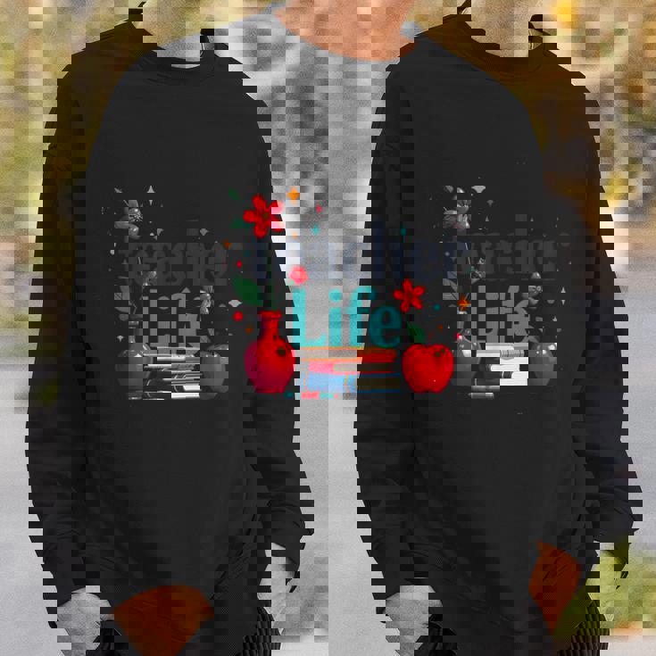 教師 生活 花 教室 感謝 教育 スウェットシャツ 彼への贈り物