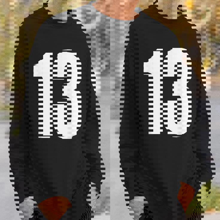 数字 Nhirn 数字 13 プレーン 白 数字 スウェットシャツ 彼への贈り物