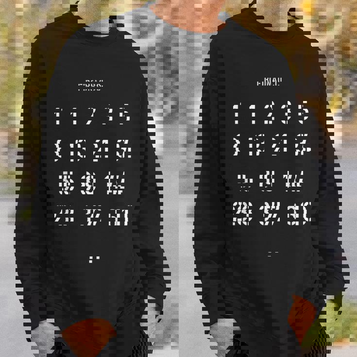 数字デザイン フィボナッチのエピソード スウェットシャツ 彼への贈り物