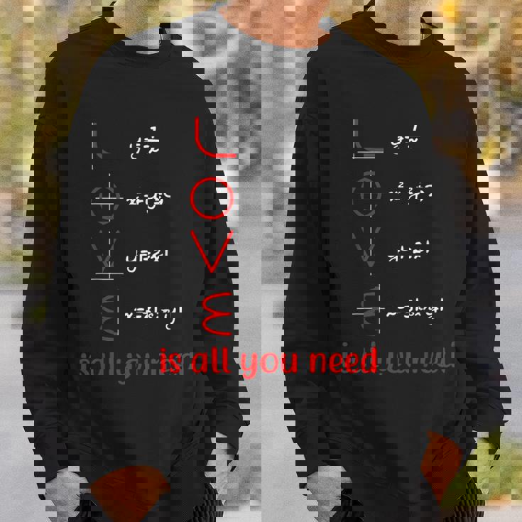 数学 Love Is All You Need グラフ数学教師 スウェットシャツ 彼への贈り物