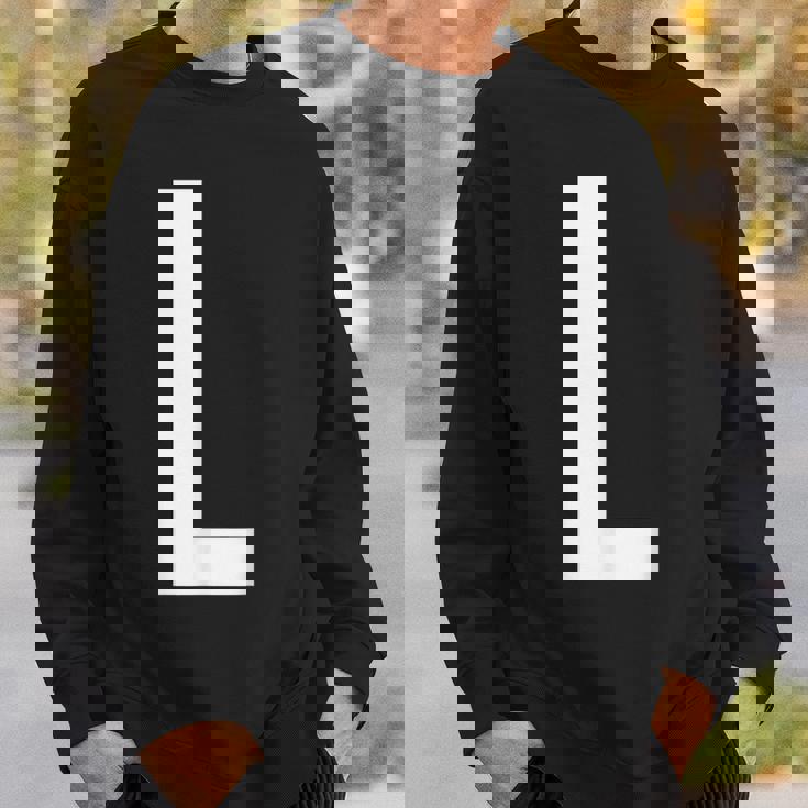 文字l アルファベットモノグラム イニシャル スウェットシャツ 彼への贈り物