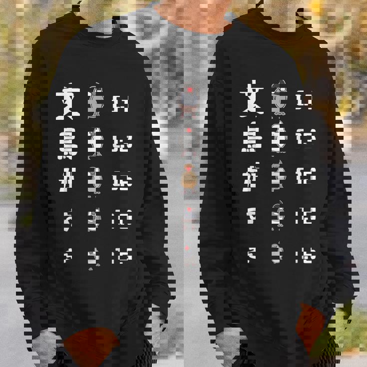 文鳥がすき 視力検査 ペット好き 桜文鳥 サクラブンチョウ 白文鳥 おもしろ 文鳥 文鳥好き スウェットシャツ 彼への贈り物