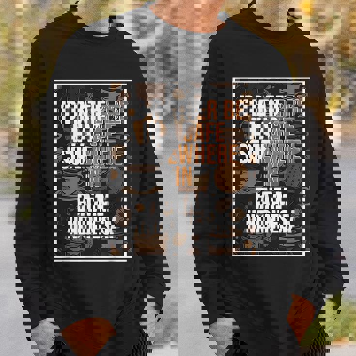 旅行とコーヒー愛好家 バタムインドネシア スウェットシャツ 彼への贈り物