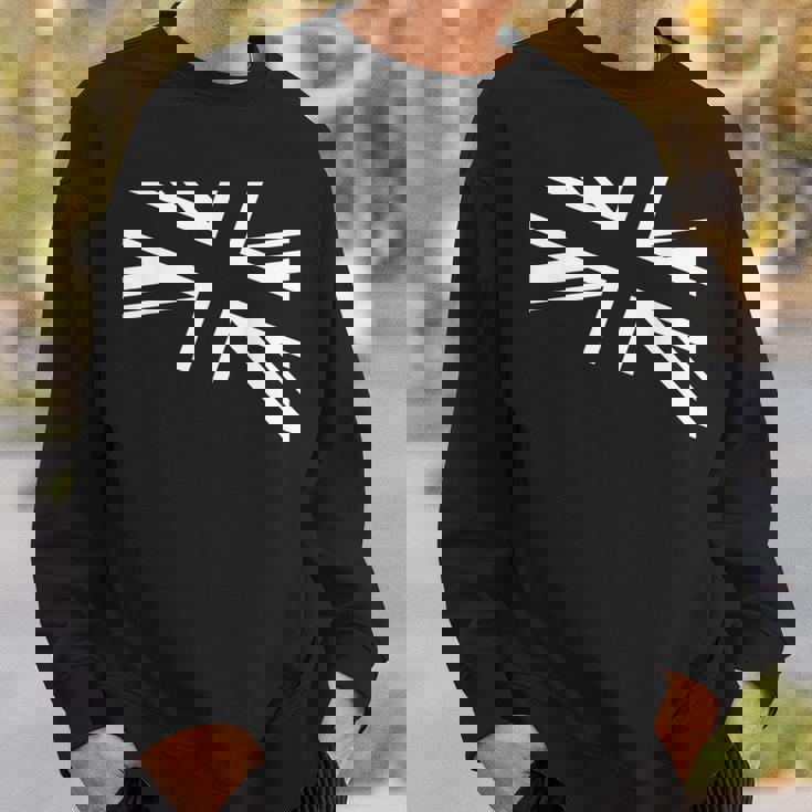 旗愛好家のためのユニオンジャックのホワイトデザイン。 スウェットシャツ 彼への贈り物