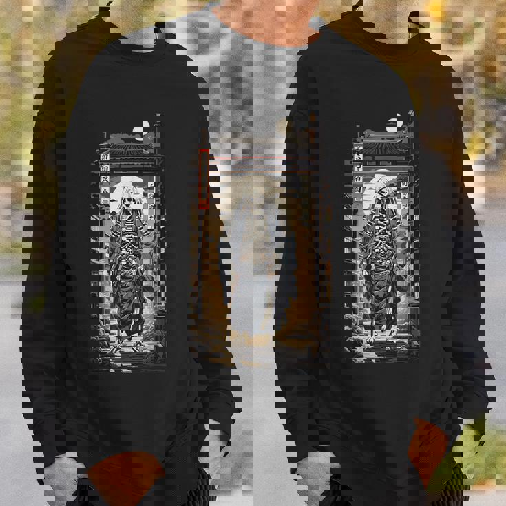 日本 妖怪 骨格 幽霊 美的 江戸 芸術 浮世絵風 スウェットシャツ 彼への贈り物