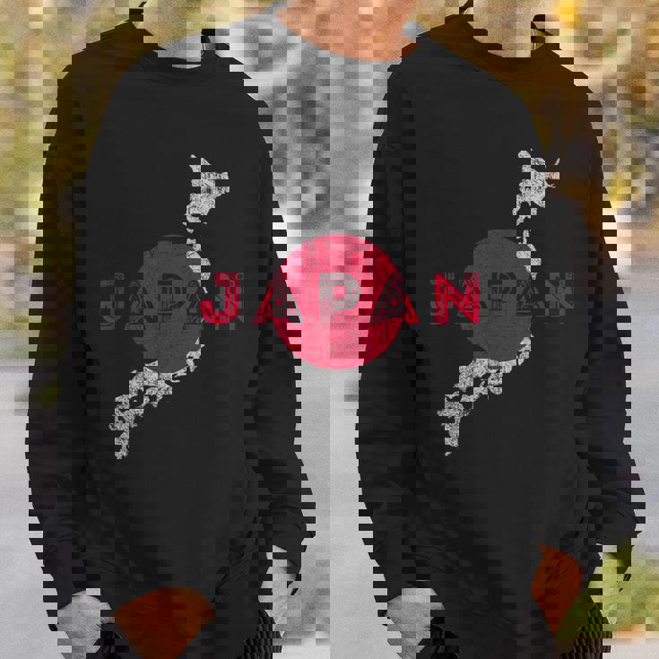 日本の地図と旗 日本のお土産 スウェットシャツ 彼への贈り物