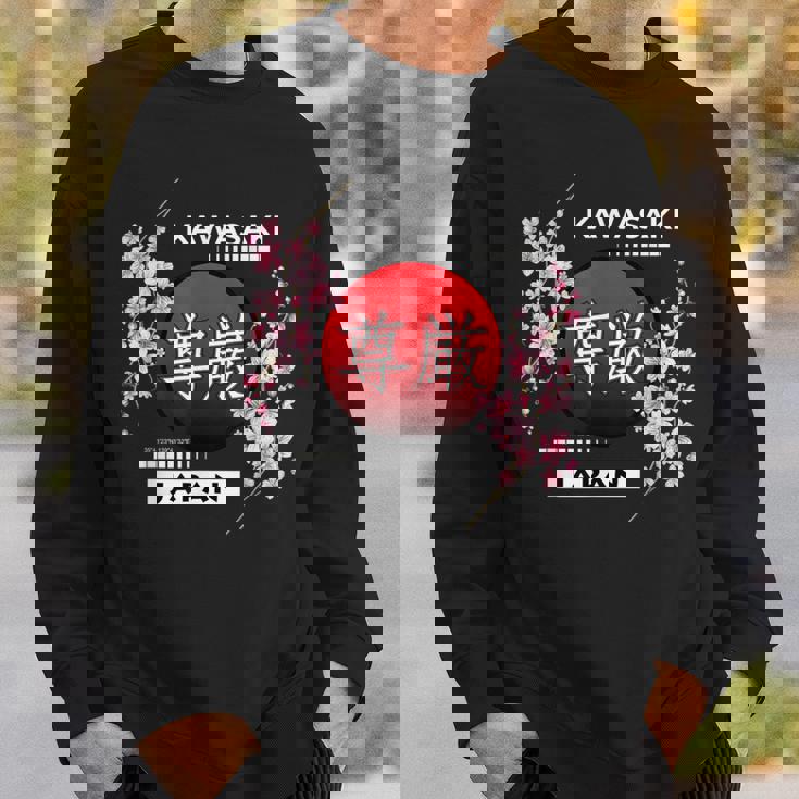 日本の都市の桜桜の花、川崎 スウェットシャツ 彼への贈り物