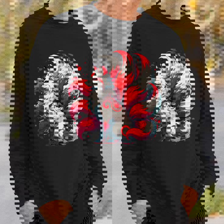 日本アニメ キツネ 九尾 スウェットシャツ 彼への贈り物