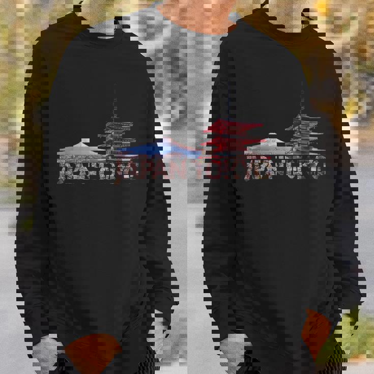 日本東京 富士山 赤 チュレイト パゴダ お土産 スウェットシャツ 彼への贈り物