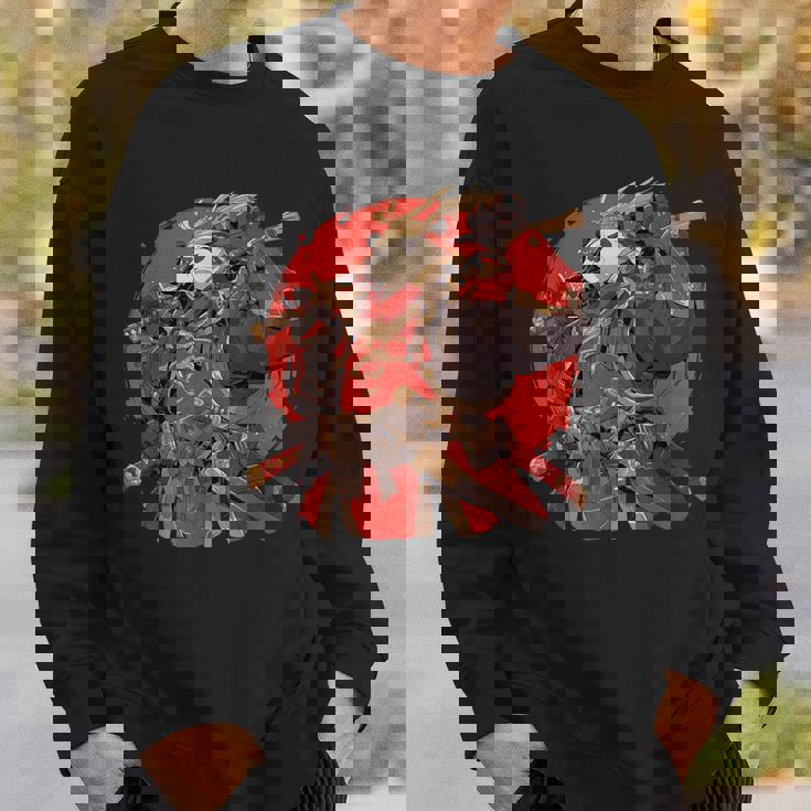 日本美術 パンダ 忍者 浮世絵 アニメ風 サムライパンダ スウェットシャツ 彼への贈り物