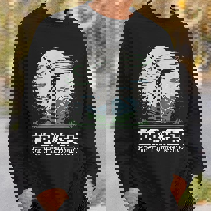 明日地球の日のための風力発電 クリーンエネルギー 風力タービン スウェットシャツ 彼への贈り物