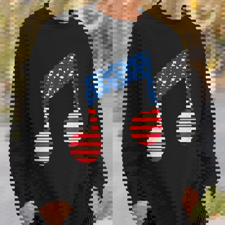 星条旗 アメリカ国旗 音符 スウェットシャツ 彼への贈り物