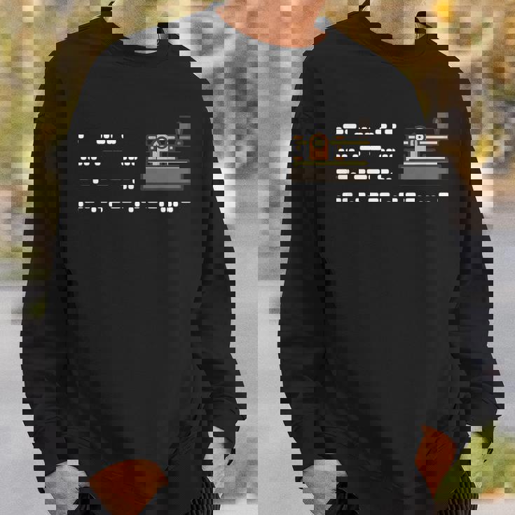 最初のモールス信号メッセージ-神は何を造ったのか スウェットシャツ 彼への贈り物