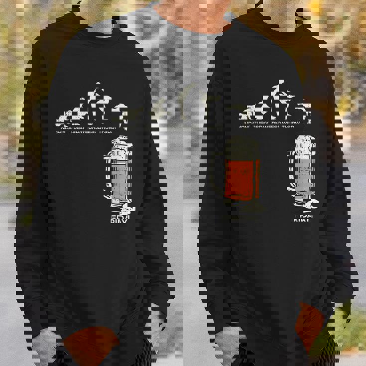 月曜日から金曜日のビールのおかしい仕事の週の飲むチームのギフトへの月曜日 スウェットシャツ 彼への贈り物