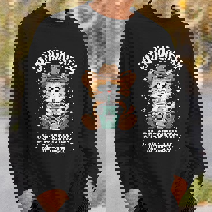 未診断だけど何かが違う猫ユーモア スウェットシャツ 彼への贈り物