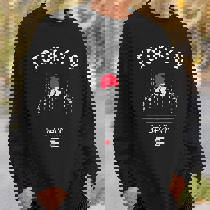 東京 日本 国旗 東京スカイライン ミニマリスト お土産 スウェットシャツ 彼への贈り物