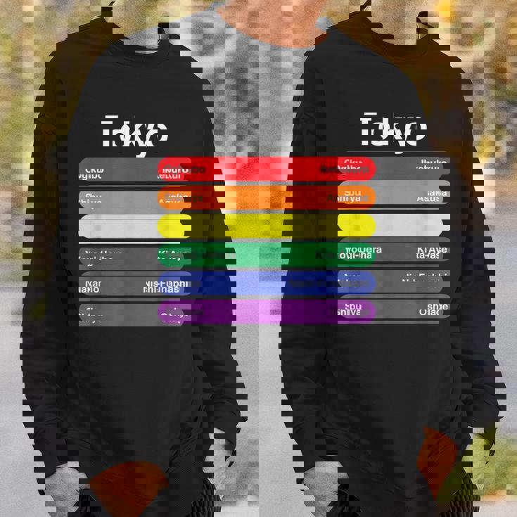 東京プライド レインボーフラッグ カラー メトロ鉄道 Lgbtq スウェットシャツ 彼への贈り物