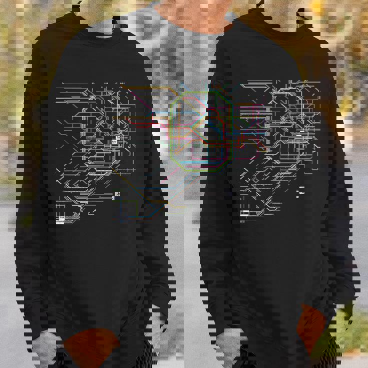 東京電車線路チャートユニセックス親子ペア スウェットシャツ 彼への贈り物