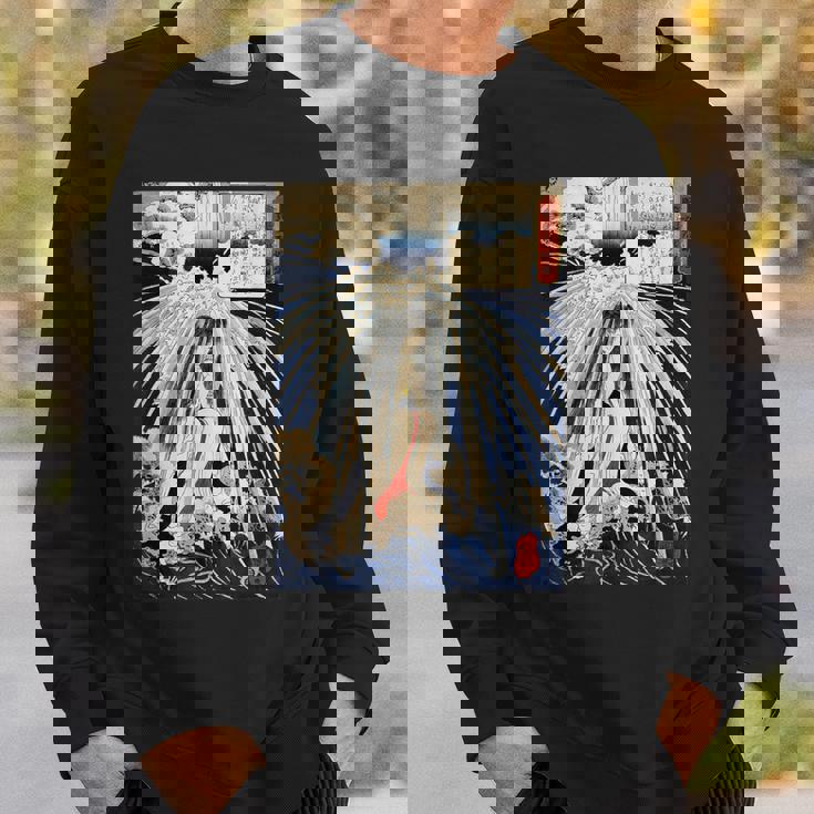 歌川国芳作 塔ノ沢の滝の下の初花 スウェットシャツ 彼への贈り物